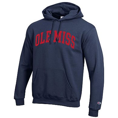 Men's Champion Navy Ole Miss Rebels Basic Arch Fleece Pullover Hoodie