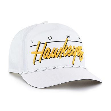 Men's '47 White Iowa Hawkeyes Condor Hitch brrr Adjustable Hat
