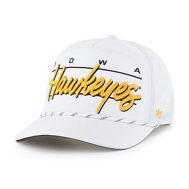 Men's '47 White Iowa Hawkeyes Condor Hitch brrr Adjustable Hat