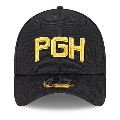 Men's New Era Black Pittsburgh Pirates City Connect Batting Practice 39THIRTY Flex Hat