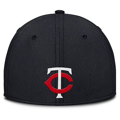 Men's Nike Gray/Navy Minnesota Twins Rise Swoosh Performance Flex Hat