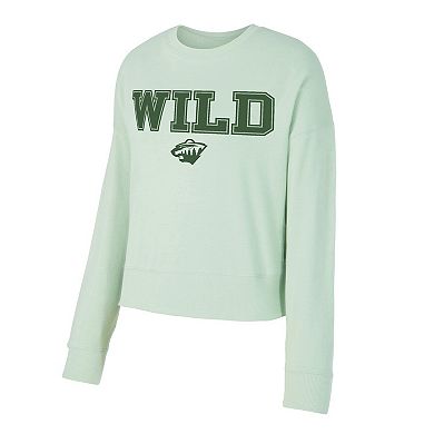 Women's Concepts Sport Light Green Minnesota Wild Tonal Pullover Sweatshirt