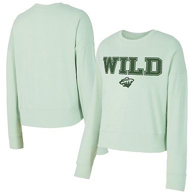 Women's Concepts Sport Light Green Minnesota Wild Tonal Pullover Sweatshirt