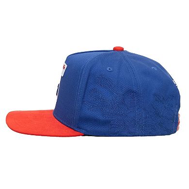 Men's Mitchell & Ness Blue/Red Philadelphia 76ers May Flowers Adjustable Hat