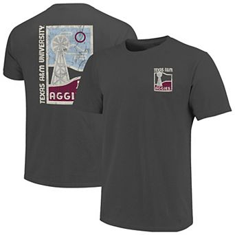 Men's Graphite Texas A&M Aggies Comfort Colors Minimal Vista Distressed Graphics T-Shirt