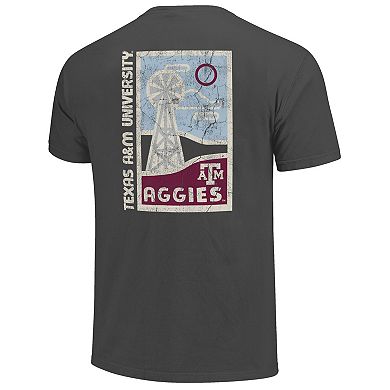 Men's Graphite Texas A&M Aggies Comfort Colors Minimal Vista Distressed Graphics T-Shirt