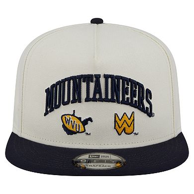 Men's New Era White West Virginia Mountaineers Collegiate 9FIFTY A-Frame Snapback Hat