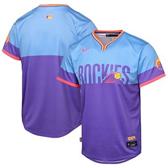 Youth Nike Purple/Light Blue Colorado Rockies 2025 City Connect Limited Jersey