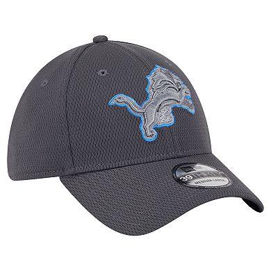 Men's New Era Graphite Detroit Lions Main 39THIRTY Flex Hat