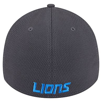 Men's New Era Graphite Detroit Lions Main 39THIRTY Flex Hat