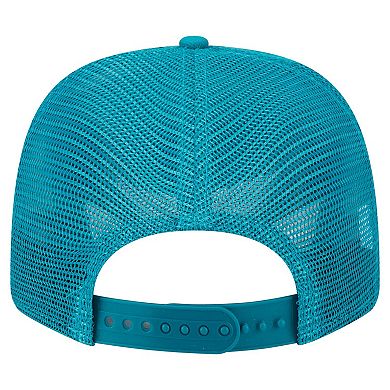 Men's New Era Aqua Miami Dolphins Main Trucker 9SEVENTY Stretch-Snap Hat