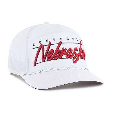 Men's '47 White Nebraska Huskers Condor Hitch brrr Adjustable Hat