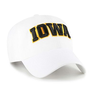Men's '47 White Iowa Hawkeyes Clean Up Adjustable Hat