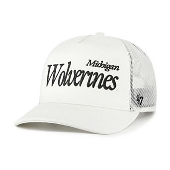 Unisex��'47 Cream Michigan Wolverines Foundation Script Adjustable Trucker Hat
