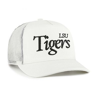 Unisex '47 Cream LSU Tigers Foundation Script Adjustable Trucker Hat