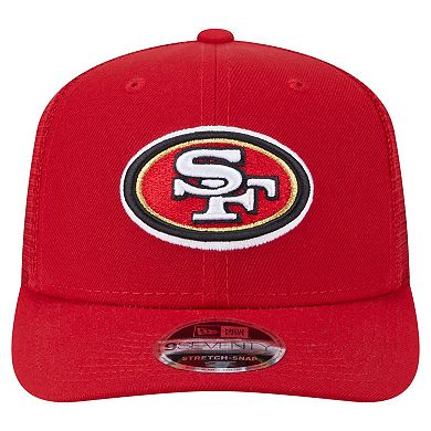 Men's New Era Scarlet San Francisco 49ers Main Trucker 9SEVENTY Stretch-Snap Hat
