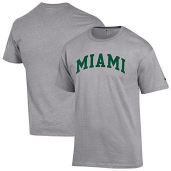 Men's Champion Heather Gray Miami Hurricanes Basic Arch T-Shirt