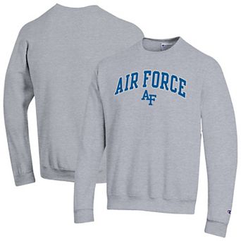 Men's Champion® Heather Gray Air Force Falcons Arch Over Logo Pullover Sweatshirt