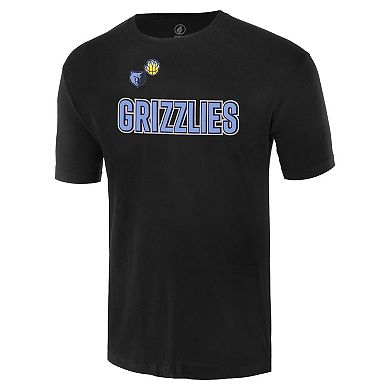 Unisex��FISLL Black Memphis Grizzlies Oversize Logo T-Shirt