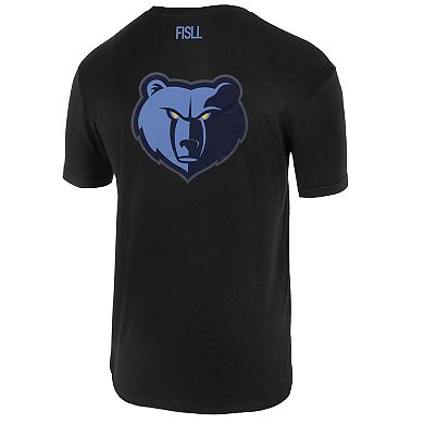 Unisex��FISLL Black Memphis Grizzlies Oversize Logo T-Shirt