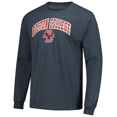 Men's Heather Charcoal Boston College Eagles Basic Long Sleeve T-Shirt