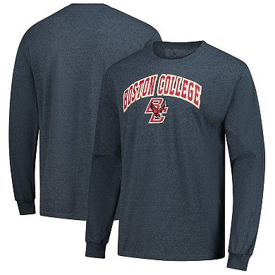 Men's Heather Charcoal Boston College Eagles Basic Long Sleeve T-Shirt