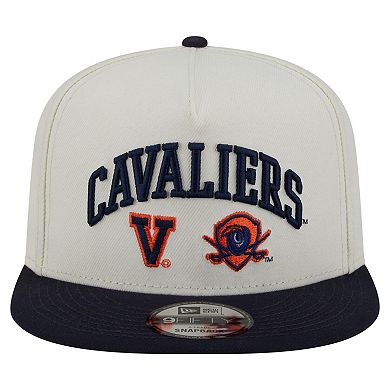 Men's New Era White Virginia Cavaliers Collegiate 9FIFTY A-Frame Snapback Hat