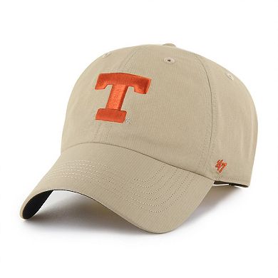Men's '47 Khaki Texas Longhorns Clean Up brrr Adjustable Hat