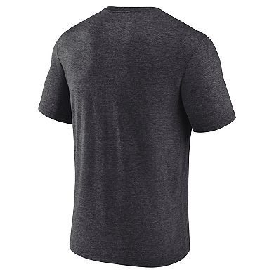 Men's Fanatics Heather Charcoal Florida Panthers 2025 Stanley Cup Playoffs Crossbar Tri-Blend T-Shirt