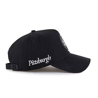 Men's '47 Black Pittsburgh Steelers Foundation Offside Adjustable Hat