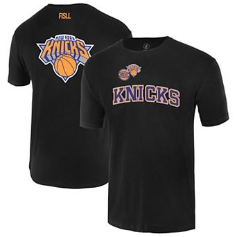 Unisex��FISLL Black New York Knicks Oversize Logo T-Shirt