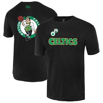 Unisex��FISLL Black Boston Celtics Oversize Logo T-Shirt