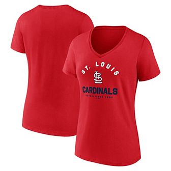 Women's Red St. Louis Cardinals Unrivaled V-Neck T-Shirt