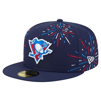 Men's�New Era Navy Pittsburgh Penguins Americana Fireworks 59FIFTY Fitted Hat