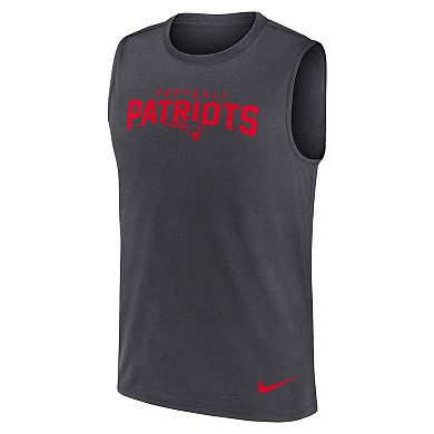 Men's Nike Charcoal New England Patriots Primetime Legend Performance Muscle Tank Top