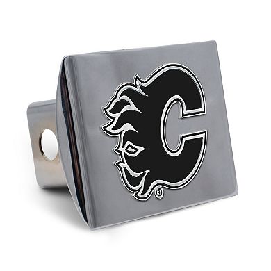 WinCraft Calgary Flames Premium Metal Chrome Universal Hitch Cover