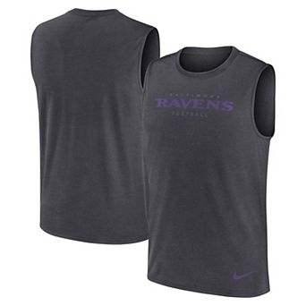 Men's Nike Charcoal Baltimore Ravens Primetime Legend Performance Muscle Tank Top