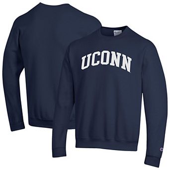 Men's Champion Navy UConn Huskies Basic Arch Fleece Pullover Sweatshirt