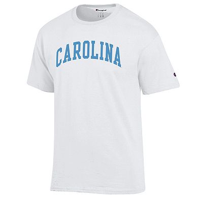 Men's Champion White North Carolina Tar Heels Basic Arch T-Shirt