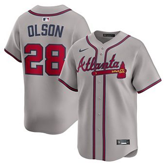 Men's Nike Matt Olson Gray Atlanta Braves Road Limited Player Jersey