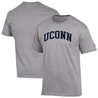 Men's Champion Heather Gray UConn Huskies Basic Arch T-Shirt