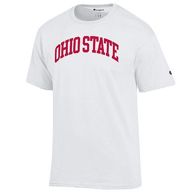 Men's Champion White Ohio State Buckeyes Basic Arch T-Shirt
