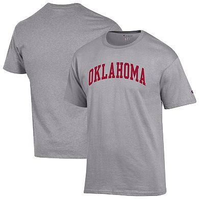 Men's Champion Heather Gray Oklahoma Sooners Basic Arch T-Shirt