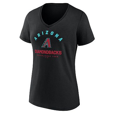 Women's Black Arizona Diamondbacks Unrivaled V-Neck T-Shirt