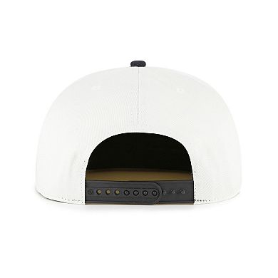 Men's '47 White/Black Milwaukee Brewers Foundation Captain Snapback Hat