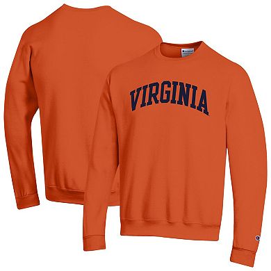 Men's Champion Orange Virginia Cavaliers Basic Arch Fleece Pullover Sweatshirt