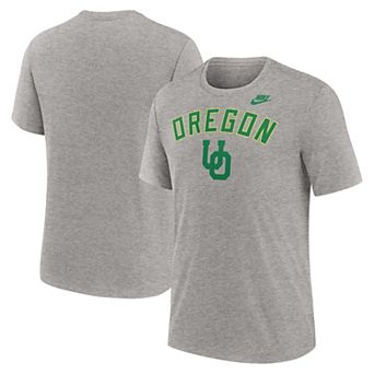 Men's Nike Heather Gray Oregon Ducks Legacy Arch Tri-Blend T-Shirt