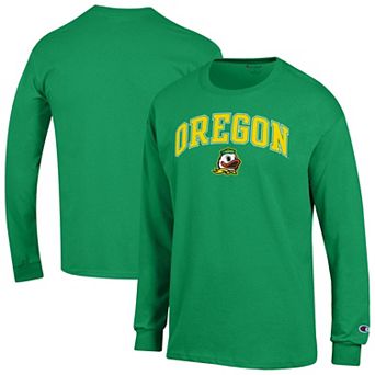 Men's Champion® Green Oregon Ducks Arch Over Logo Long Sleeve T-Shirt