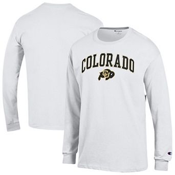 Men's Champion® White Colorado Buffaloes Arch Over Logo Long Sleeve T-Shirt