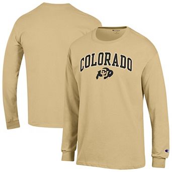 Men's Champion® Gold Colorado Buffaloes Arch Over Logo Long Sleeve T-Shirt
